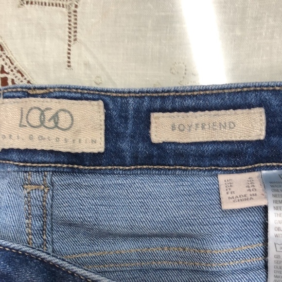 LOGO by Lori Goldstein Boyfriend High Rise Jeans Size 6 Medium Blue - Picture 8 of 9